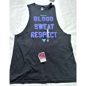 Under Armour Men Medium Project Rock Blood Sweat Respect Tank T-Shirt 20…